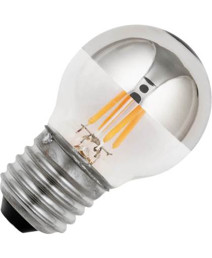 Kogellamp kopspiegel - LED filament - 4W - E27 - Zilver
