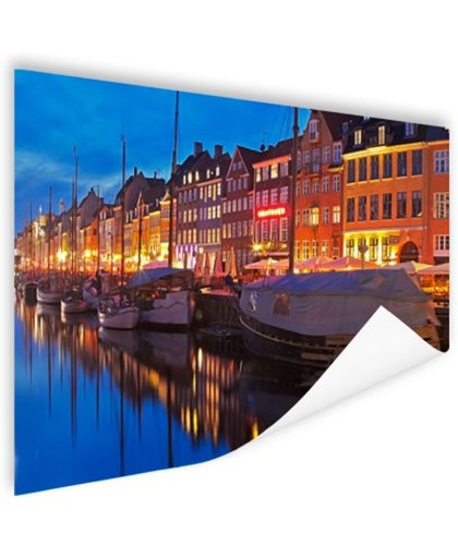 Avond in Kopenhagen Poster 120x80 cm - Foto print op Poster (wanddecoratie)