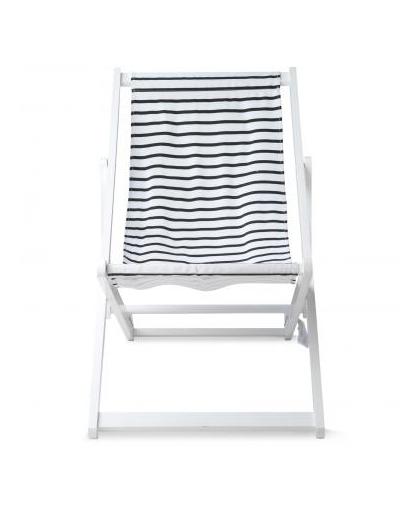 Strandstoel - zwart/wit