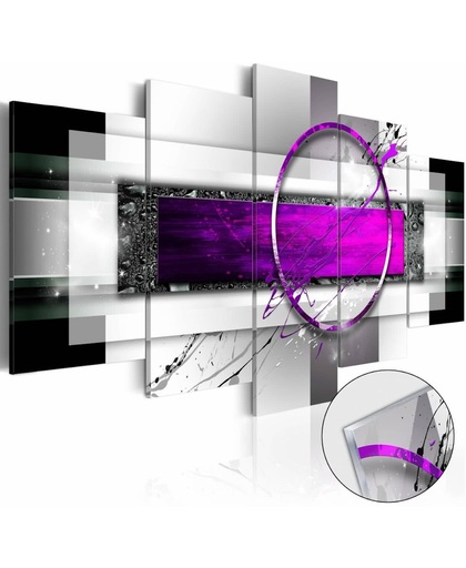 Afbeelding op acrylglas - Abstract in het violet