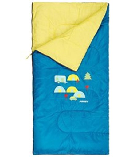 Kinderslaapzak - dekenmodel slaapzak - 70 x 140 cm - blauw camping - slaapzak kids