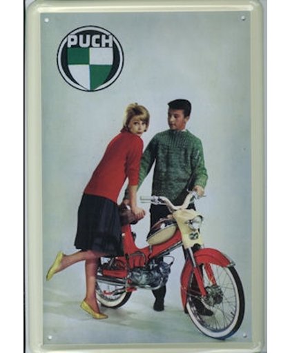 Puch Brommer reclame Puch Bromfiets reclamebord 10x15 cm
