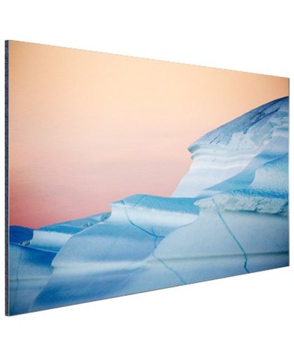 Zonsondergang Noordpool Aluminium 30x20 cm - Foto print op Aluminium (metaal wanddecoratie)