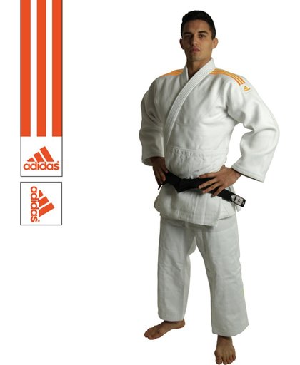 adidas Judopak - J990 Millenium - Wit/Oranje - 205cm