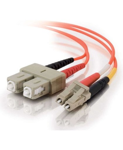 C2G 85489 15m LC SC OFNR Oranje Glasvezel kabel