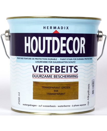 Hermadix Houtdecor Verfbeits Transparant- 2,5 liter - 656 Transparant Groen