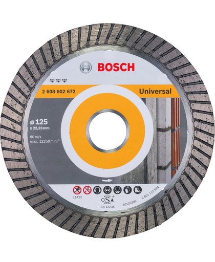 Bosch - Diamantdoorslijpschijf Best for Universal Turbo 125 x 22,23 x 2,2 x 12 mm