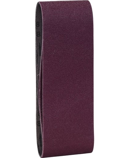 Bosch - 3-delige schuurbandenset voor bandschuurmachines, rode kwaliteit 100, ongeperforeerd, gespannen