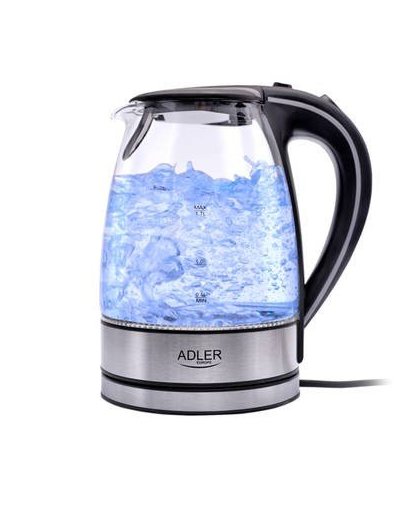 Adler ad 1225 glazen waterkoker met led licht 1.7 liter