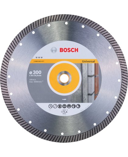 Bosch - Diamantdoorslijpschijf Best for Universal Turbo 300 x 20,00+25,40 x 3 x 15 mm
