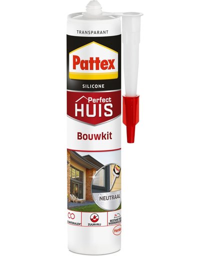Pattex perfect huis bouwkit silicone transparant - 300 ml.