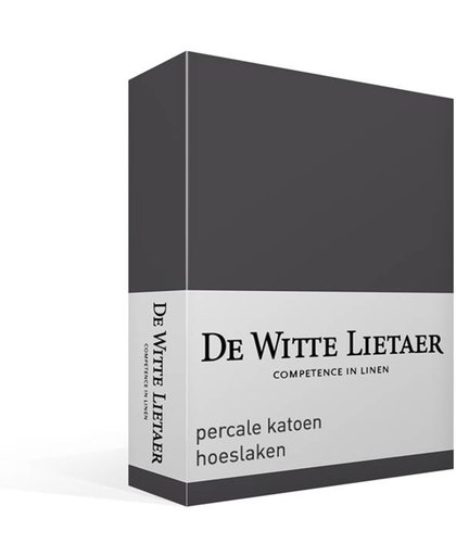 De Witte Lietaer - Jersey Elastan - Hoeslaken - Eenpersoons - 90x200 cm - Dark grey