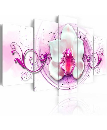 Schilderij - Orchidee - Roze