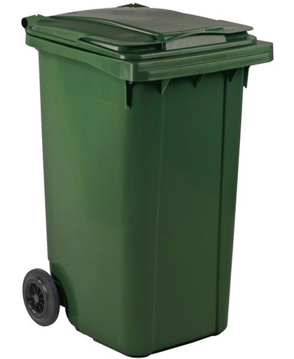 Kunststof Rolcontainer Afvalcontainer Mini-container 240 Liter Groen