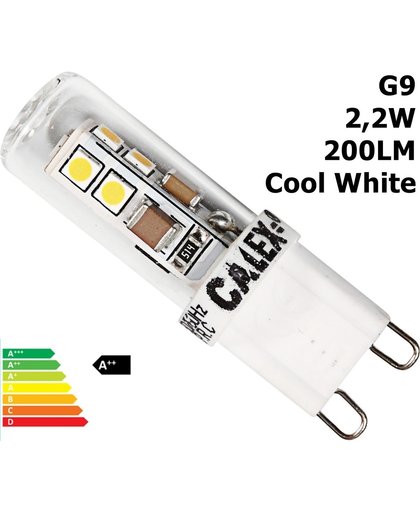 Calex insteek LED helder 240V 2.2W (vervangt 22W) G9 koel-wit