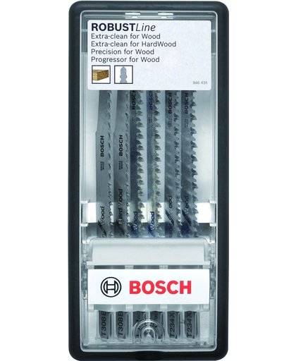 Bosch 6-delige Robust Line decoupeerzaagbladenset Wood Expert T-schacht