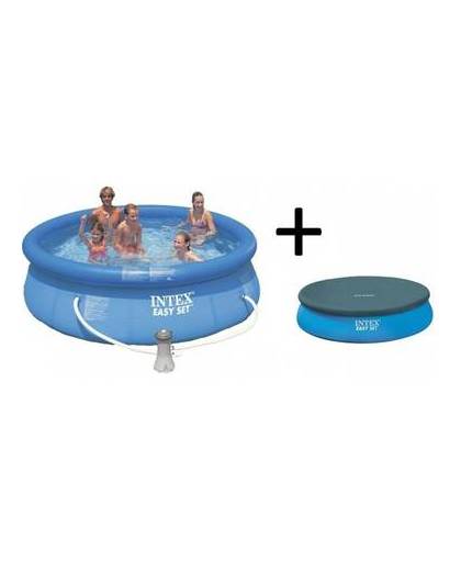 Intex easy set opblaasbaar zwembad - 244 cm - inclusief