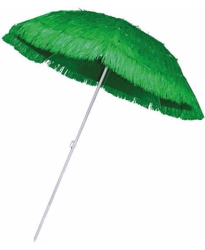 Rieten strand parasol groen