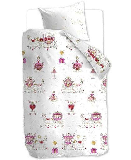 Beddinghouse Princess Carriages - Dekbedovertrek - Junior - 120x150 cm + 1 kussensloop 60x70 cm - Pink