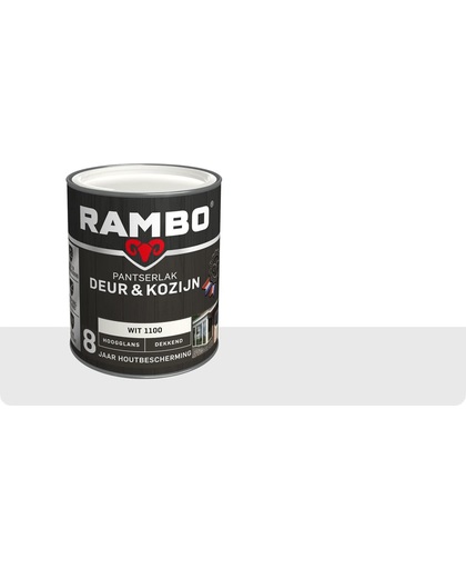 Rambo Deur & Kozijn Pantserlak - Hoogglans - Dekkend - Wit - 750 ml