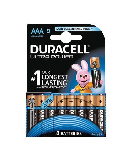 Duracell Ultra Power AAA alkaline batterijen - 8 stuks