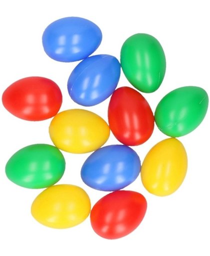 Gekleurde plastic eieren 12 stuks