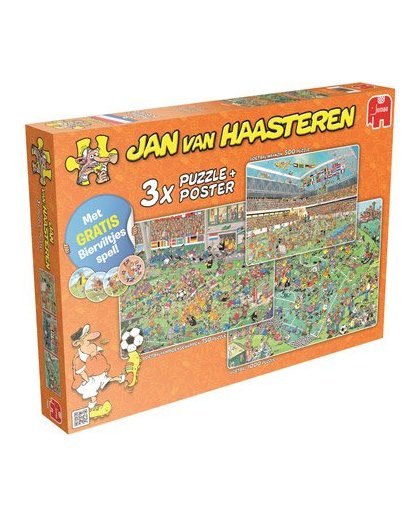 Jan Van Haasteren WK Oranje 3-in-1 puzzel