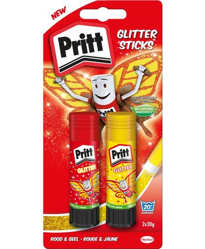 Schrijfwaren | Lijm - Pritt Kids Glitter Stick 2x20g
