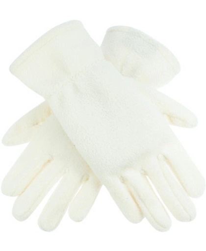 Creme kleurige fleece handschoenen M/l
