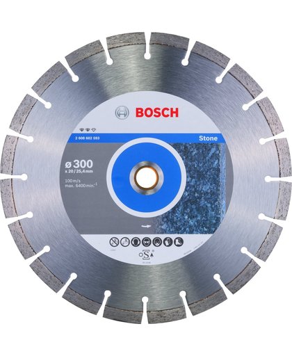 Bosch - Diamantdoorslijpschijf Expert for Stone 300 x 20,00+25,40 x 2,8 x 12 mm