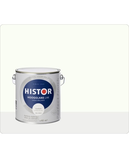 Histor Perfect Finish Lak Hoogglans 2,5 liter - Zonlicht (Ral 9010)