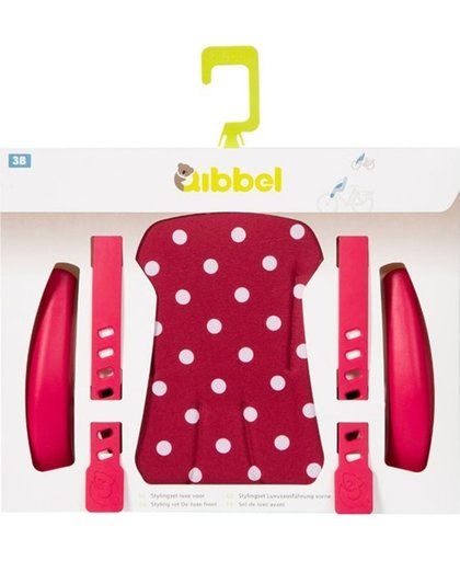 Qibbel Stylingset Voor Qibbel Achterzitje Polka Dot Rood Q339