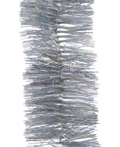 Kerst zilveren glitter folieslinger Christmas Silver 270 cm