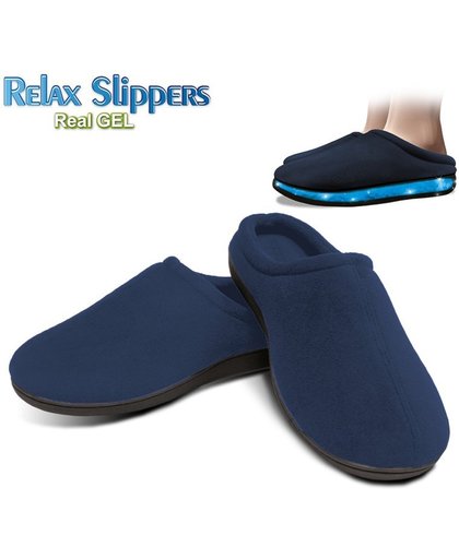 Relax Gel Slippers Blue Size M (39-40) pantoffels sloffen