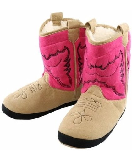 Roze cowboylaars sloffen voor dames L (37-39) - pantoffels