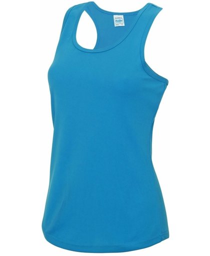 Blauw sport singlet voor dames M (38) - sport hemdje