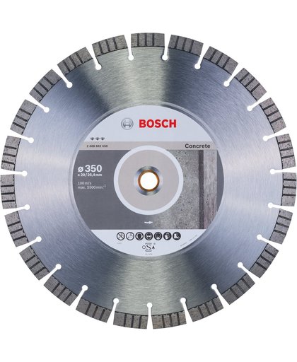 Bosch - Diamantdoorslijpschijf Best for Concrete 350 x 20,00+25,40 x 3,2 x 15 mm