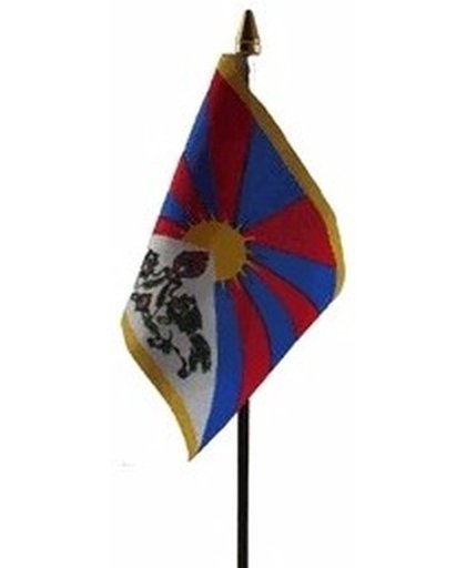 Tibet mini vlaggetje op stok 10 x 15 cm