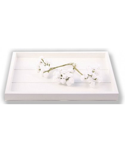 Rayher hobby materialen Bloemen Witte roosjes satijn
