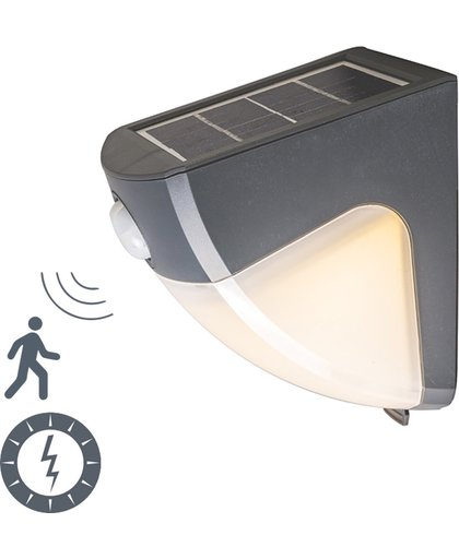 QAZQA Scout LED - Wandlamp met sensor - 6 lichts - 102 mm - grijs