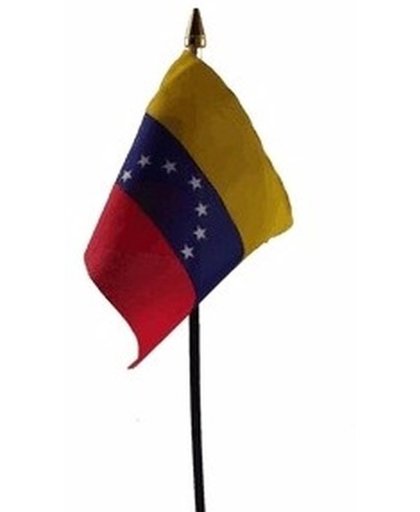 Venezuela mini vlaggetje op stok 10 x 15 cm