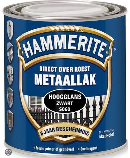 Hammerite Hoogglans Zwart S060 750ML