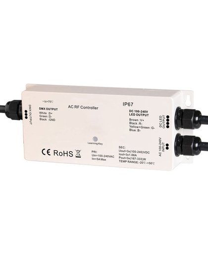 LED Neon Flex RGB Controller High Voltage Waterdicht IP67 Pro