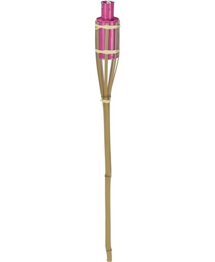 Bamboe tuinfakkel roze 65 cm - bamboe fakkel