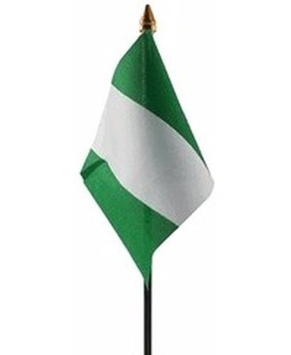 Nigeria mini vlaggetje op stok 10 x 15 cm