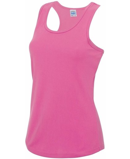 Neon roze sport singlet voor dames S (36) - sport hemdje