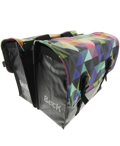 Beck Type Classic - Dubbele Fietstas - 46 l - Zwart/Multicolor