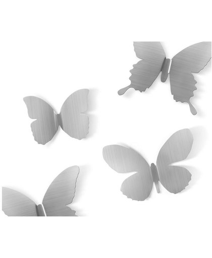Umbra wanddecoratie vlinder Mariposa metaal - Kleur - Nikkel