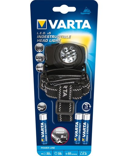 Varta LED x5 Indestructible Headlight 3 AAA Power-Line