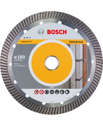 Bosch - Diamantdoorslijpschijf Expert for Universal Turbo 180 x 22,23 x 2,4 x 12 mm
